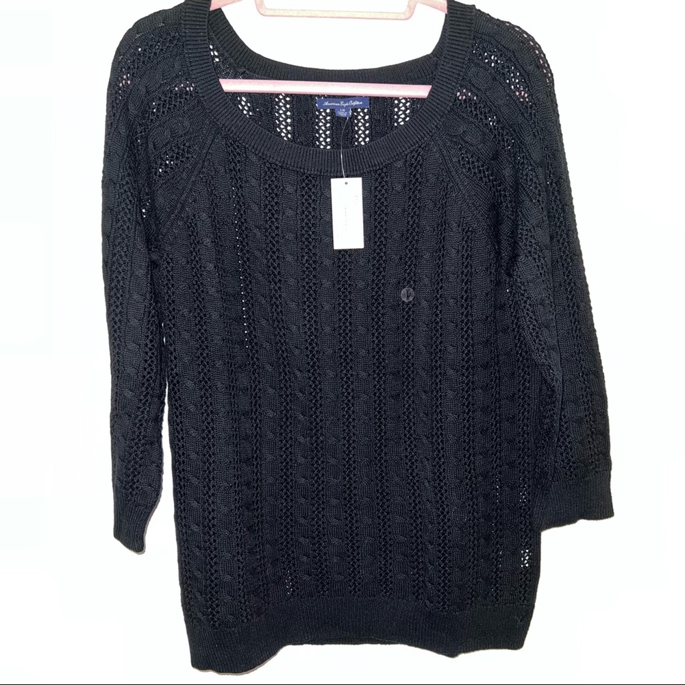 Black knit sweater